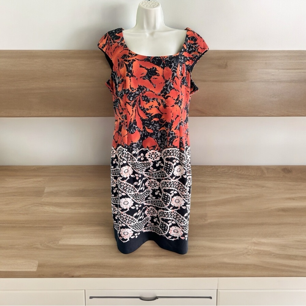 London Times - Multi Colored Midi Dress NWT SZ 14